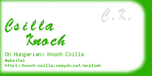 csilla knoch business card